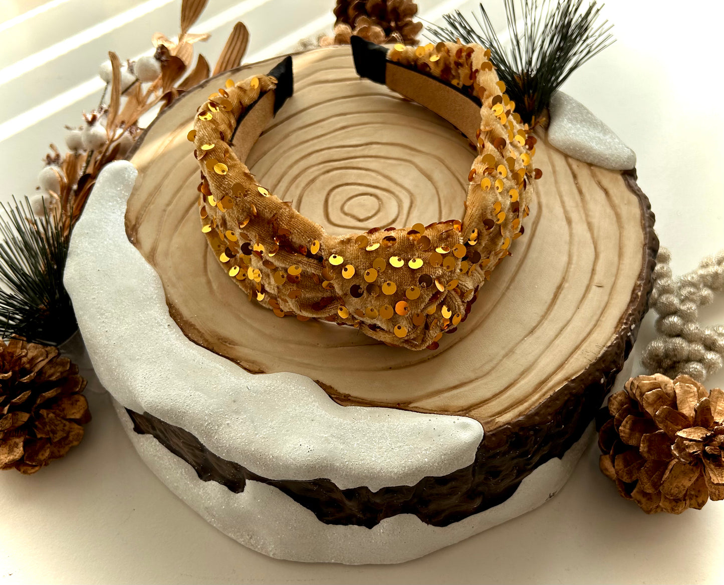 Gold Sequin Headband