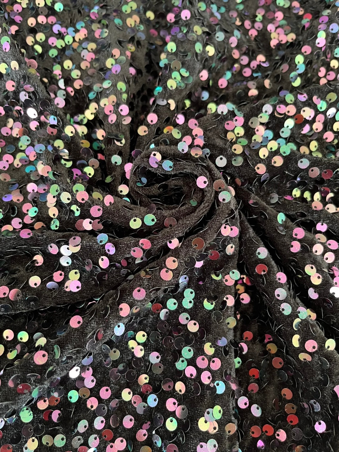 Rainbow Sequin headband (black)