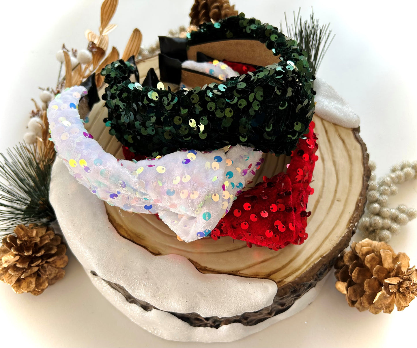 Green, White & Red Sequins